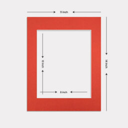 Ak Frames 14X11 Poppy Red Picture Mounts To Fit 10X8 Aperture Size - Mount Board Only (No Frame Included) - thumbnail 3