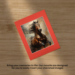 Ak Frames 14X11 Poppy Red Picture Mounts To Fit 10X8 Aperture Size - Mount Board Only (No Frame Included) - thumbnail 5