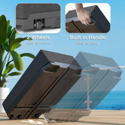 Outsunny Cantilever Parasol Base For Banana Parasol W/ Wheels Water Sand Filled - thumbnail 7