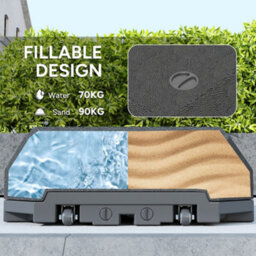 Outsunny Cantilever Parasol Base For Banana Parasol W/ Wheels Water Sand Filled - thumbnail 5