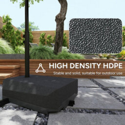 Outsunny Cantilever Parasol Base For Banana Parasol W/ Wheels Water Sand Filled - thumbnail 6