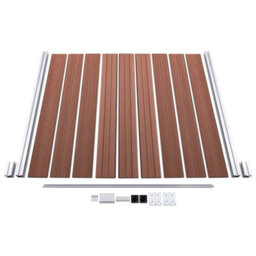 Berkfield Wpc Fence Set 10 Square + 1 Slanted 1830X186 Cm Brown - thumbnail 8