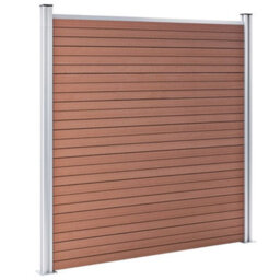 Berkfield Wpc Fence Set 10 Square + 1 Slanted 1830X186 Cm Brown - thumbnail 4
