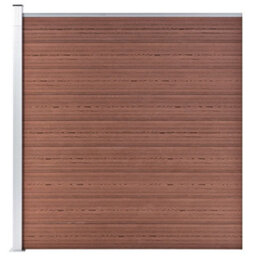 Berkfield Wpc Fence Set 10 Square + 1 Slanted 1830X186 Cm Brown - thumbnail 5