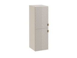 Impact Furniture Tall Bathroom Storage Cabinet Wall Hung Floating Tall Boy Unit Narrow Tallboy Ribbed Fluted Beige Cashmere Cara - thumbnail 5