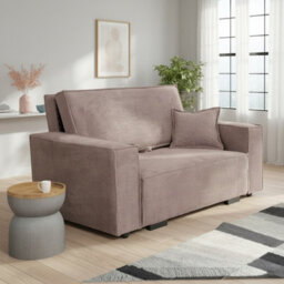 Sofa Bed Sleeping Function Viva Star Ii Pink Poso Fabric Storage 2 Seater Modern Living Room