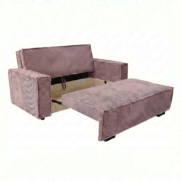Sofa Bed Sleeping Function Viva Star Ii Pink Poso Fabric Storage 2 Seater Modern Living Room - thumbnail 4
