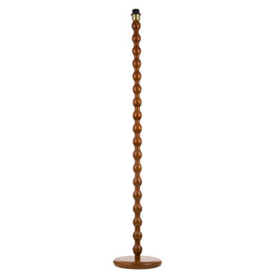 Happy Homewares Classic Mahogany Wooden Classic Floor Light Base With Ball Pole Design - image 1