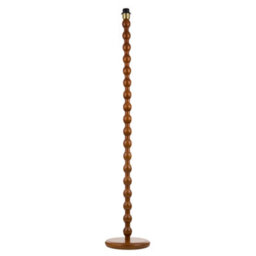 Happy Homewares Classic Mahogany Wooden Classic Floor Light Base With Ball Pole Design