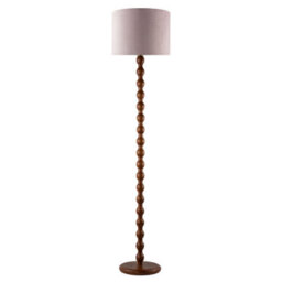 Happy Homewares Classic Mahogany Wooden Classic Floor Light Base With Ball Pole Design - thumbnail 3