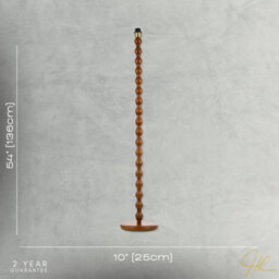 Happy Homewares Classic Mahogany Wooden Classic Floor Light Base With Ball Pole Design - thumbnail 7