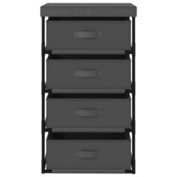 Berkfield Storage Rack With 4 Fabric Baskets Steel Grey - thumbnail 2
