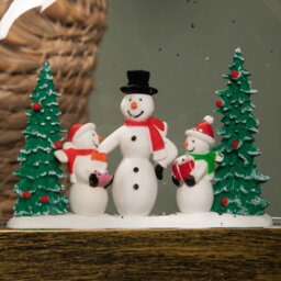 Samuel Alexander 19Cm Battery Operated Light Up Christmas Water Dome With Snowmen & Trees Scene - thumbnail 7