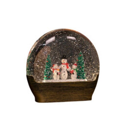 Samuel Alexander 19Cm Battery Operated Light Up Christmas Water Dome With Snowmen & Trees Scene - thumbnail 8
