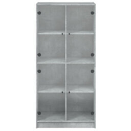 Berkfield Highboard With Doors Concrete Grey 68X37X142 Cm Engineered Wood - thumbnail 7
