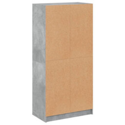 Berkfield Highboard With Doors Concrete Grey 68X37X142 Cm Engineered Wood - thumbnail 9