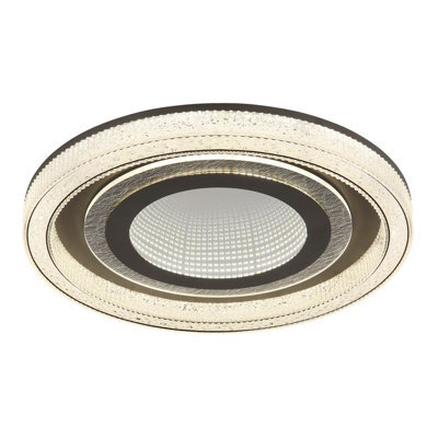 Luminosa Lighting Luminosa Alsuna Integrated Led Semi Flush Ceiling Light Anthracite Matt Led Dimmable 2700-6000K Remote Control - image 1