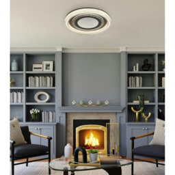 Luminosa Lighting Luminosa Alsuna Integrated Led Semi Flush Ceiling Light Anthracite Matt Led Dimmable 2700-6000K Remote Control - thumbnail 8