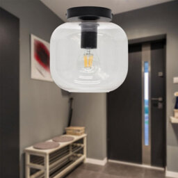 First Choice Lighting Set Of 2 Cynthia - Black Ceiling Flush Lights For Easy Fit Shades - thumbnail 4