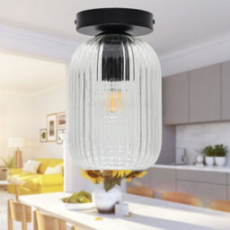 First Choice Lighting Set Of 2 Cynthia - Black Ceiling Flush Lights For Easy Fit Shades - thumbnail 5