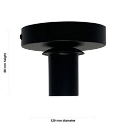 First Choice Lighting Set Of 2 Cynthia - Black Ceiling Flush Lights For Easy Fit Shades - thumbnail 3
