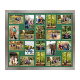 AK Frames 80X70Cm Aluminum Modern Multi Photo Frame With Emerald Mount - Holds 20 Apertures (18X) 6X4, (2X) 4X4 Photos - thumbnail 1