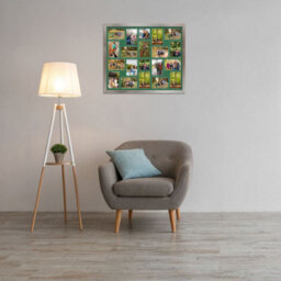 AK Frames 80X70Cm Aluminum Modern Multi Photo Frame With Emerald Mount - Holds 20 Apertures (18X) 6X4, (2X) 4X4 Photos - thumbnail 3