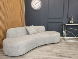 Stratus Interiors Miami Boucle Corner Sofa Curved Cinema Style - Burnt Orange -6 Seater - thumbnail 2
