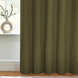 furn. Furn Dawn Textured Blackout Eyelet Curtain Pair Olive (W)117Cm X (D)183Cm - thumbnail 4