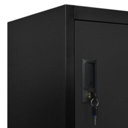 Vidaxl Locker Cabinet Black 90X45X180 Cm Steel - thumbnail 7