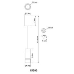 Luminosa Lighting Luminosa Alvarado Slim Pendant Ceiling Light Matt Black Led 3000K - thumbnail 9