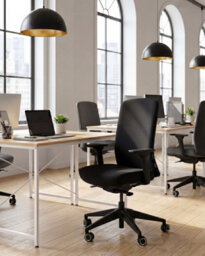 Beliani Office Chair Kamilon Fabric Black - thumbnail 2