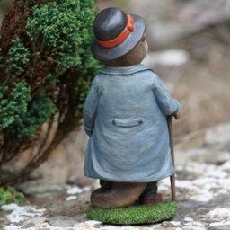 Burgess Mr Otter Resin Sculpture Home Garden British Animal Statue Outdoor Ornament Wildlife Gift - thumbnail 6
