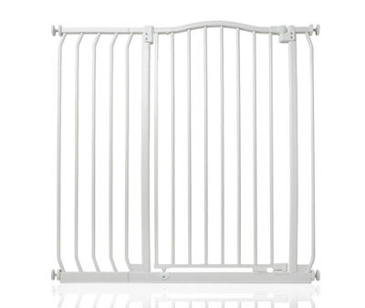 Bettacare Extra Tall Curved Top Dog Gate, 98Cm - 107Cm, Matt White, Extra Tall 100Cm In Height, Pressure Fit Pet Gate - image 1
