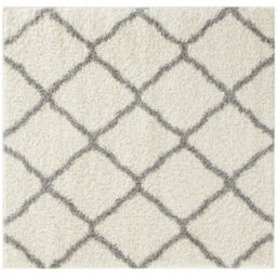 The Rugs Moroccan Shaggy Rugs And Runners Soft  High Pile Ivory And Grey Living Room Kitchen Hallway 700