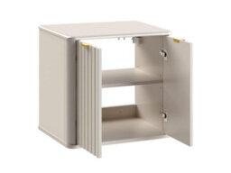 Impact Furniture Fluted Vanity Unit 600mm Countertop Bathroom Cabinet With Worktop Beige Cashmere Oren - thumbnail 4