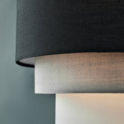 Valuelights Aztec Pair Of 3 Tier Black Fabric Ceiling Light Shades And Bulbs (D)30Cm - thumbnail 3