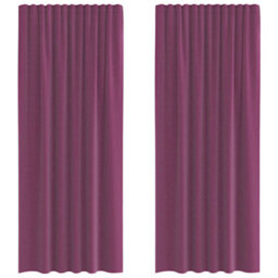 Berkfield Durable Voile Curtains With Rod Pockets 2 Pcs Purple