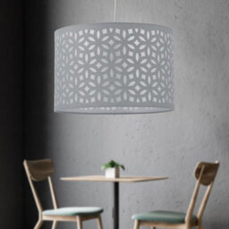 First Choice Lighting Set Of 2 Grey Laser Cut 30Cm Pendant Lightshades - thumbnail 8