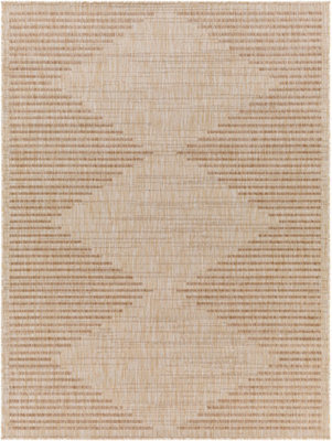 Livabliss Tuareg-Global Tan Ivory Beige Graphic In- & Outdoor Jute-Look Rug 160 X 213 Cm Easy Care, Non Shedding - image 1
