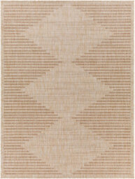 Livabliss Tuareg-Global Tan Ivory Beige Graphic In- & Outdoor Jute-Look Rug 160 X 213 Cm Easy Care, Non Shedding - thumbnail 1