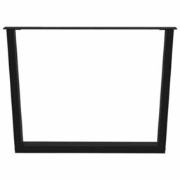 Berkfield Dining Table Legs V-Shape 3 Pcs Black 100X(72-73.3) Cm Steel - thumbnail 5