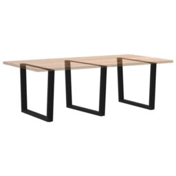 Berkfield Dining Table Legs V-Shape 3 Pcs Black 100X(72-73.3) Cm Steel - thumbnail 8