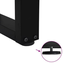 Berkfield Dining Table Legs V-Shape 3 Pcs Black 100X(72-73.3) Cm Steel - thumbnail 9