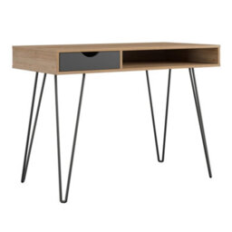 Novogratz Concord Desk With Storage In Brown / Black - thumbnail 1