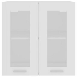 Berkfield Hanging Glass Cabinet White 60X31X60 Cm Engineered Wood - thumbnail 6