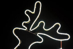 Shatchi Walking Reindeer Neon Effect Rope Light Silhouette Double Side 90 Cool White Leds Christmas Outdoor - thumbnail 4