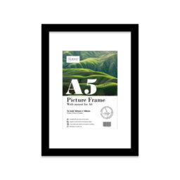 A5 Black Picture Frame With Mount For A6 (10.5 X 14.8Cm - 4.1 X 5.8In) Poster, Photo, Artwork, Or Print. - thumbnail 1