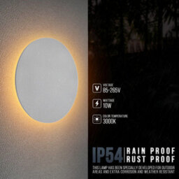 Modern 10W Round Led Wall Light Indoor & Outdoor Use - thumbnail 3