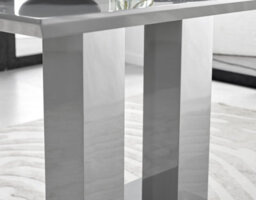 Furniturebox Uk Imperia 4 Modern Grey High Gloss Dining Table And 4 Cappuccino Beige Murano Chairs Set - thumbnail 5